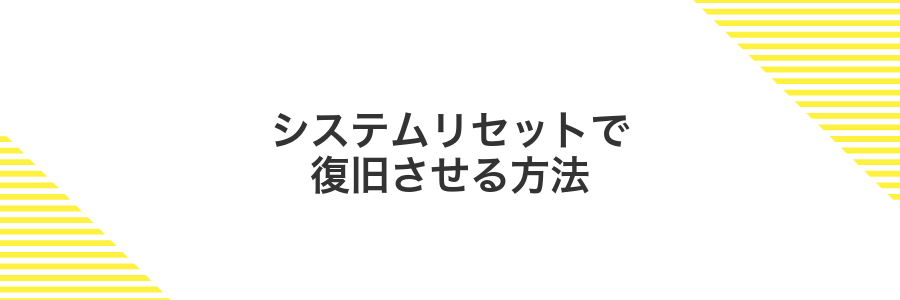 システムリセットで復旧させる方法