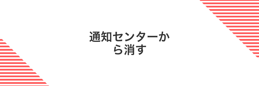 通知センターから消す