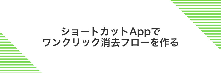 ショートカットAppでワンクリック消去フローを作る
