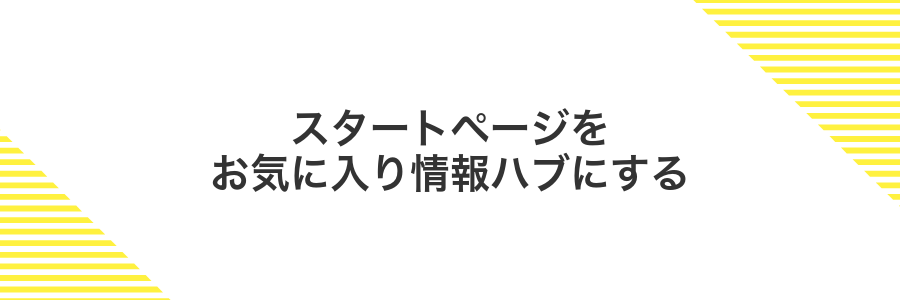スタートページをお気に入り情報ハブにする