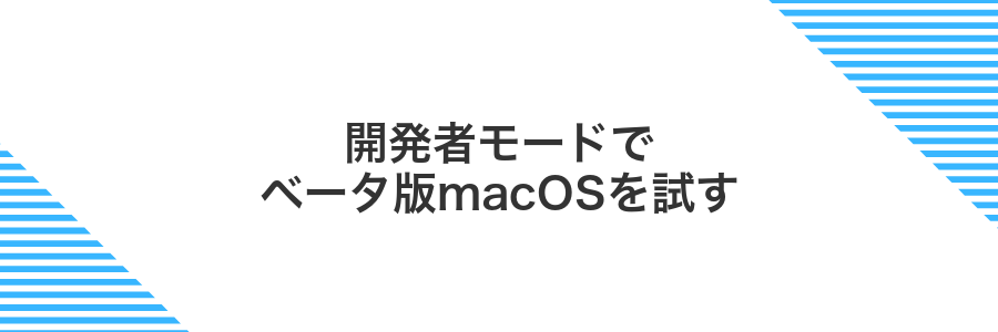 開発者モードでベータ版macOSを試す