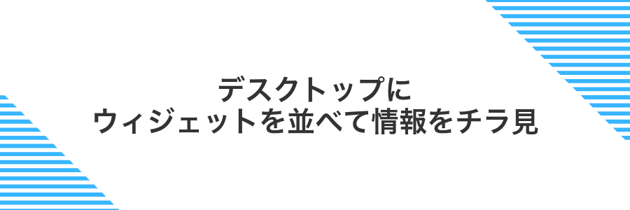 デスクトップにウィジェットを並べて情報をチラ見