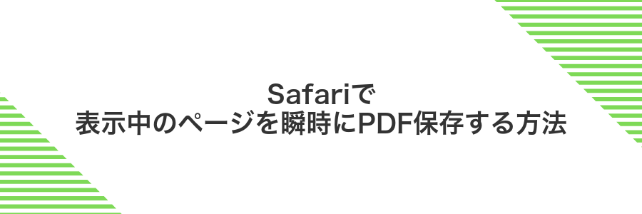 Safariで表示中のページを瞬時にPDF保存する方法