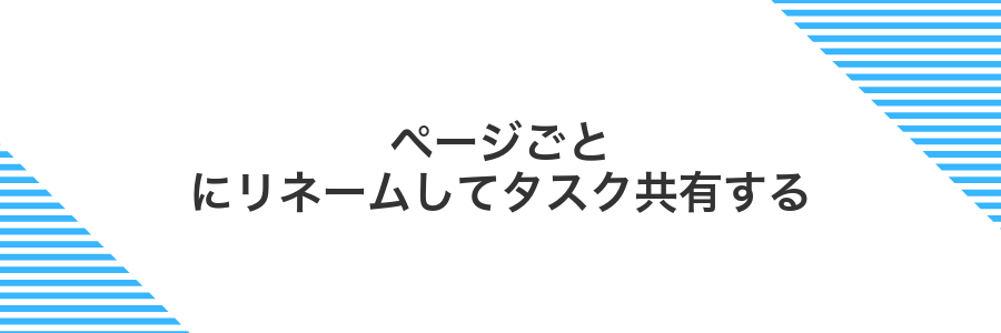 ページごとにリネームしてタスク共有する