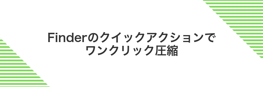 Finderのクイックアクションでワンクリック圧縮