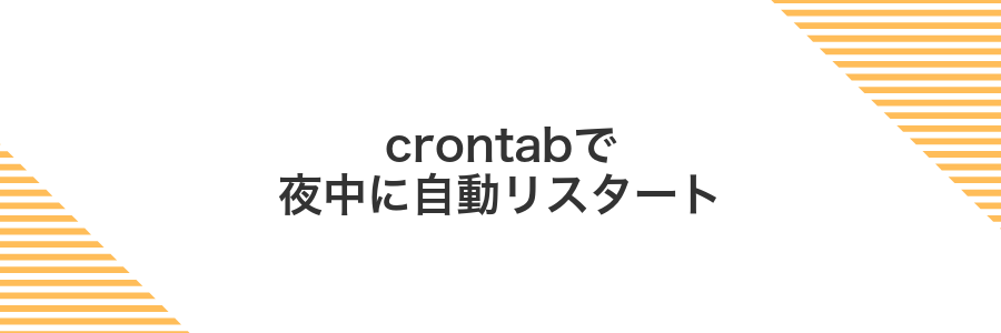 crontabで夜中に自動リスタート
