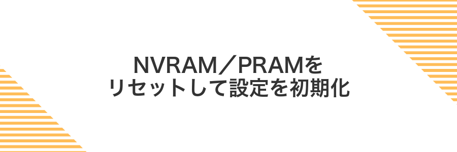 NVRAM/PRAMをリセットして設定を初期化