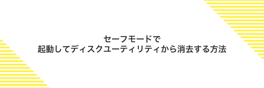 セーフモードで起動してディスクユーティリティから消去する方法