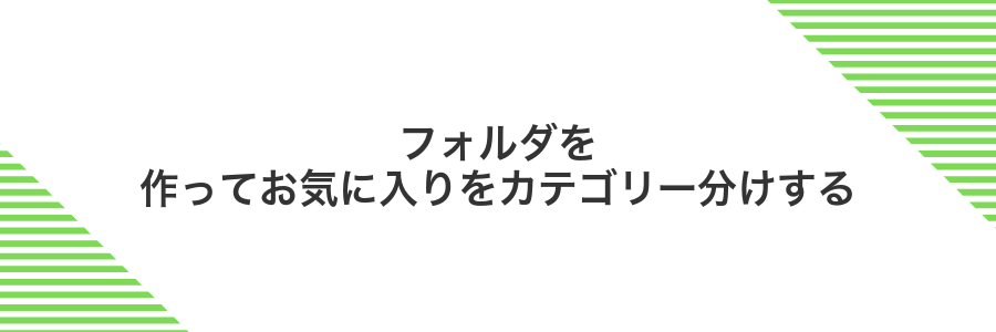 フォルダを作ってお気に入りをカテゴリー分けする