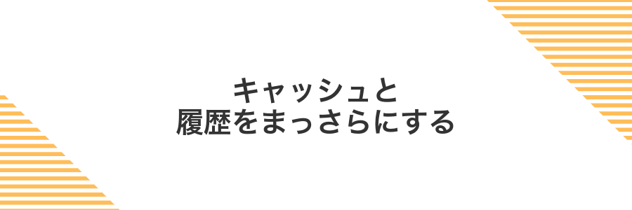 キャッシュと履歴をまっさらにする