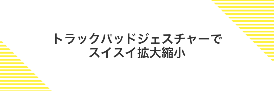 トラックパッドジェスチャーでスイスイ拡大縮小