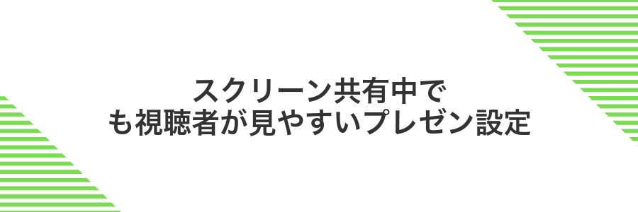 スクリーン共有中でも視聴者が見やすいプレゼン設定