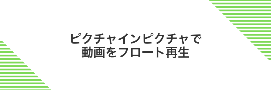 ピクチャインピクチャで動画をフロート再生