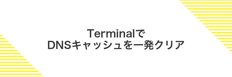 TerminalでDNSキャッシュを一発クリア