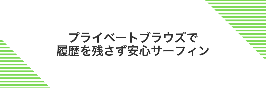 プライベートブラウズで履歴を残さず安心サーフィン