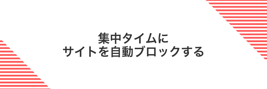 集中タイムにサイトを自動ブロックする