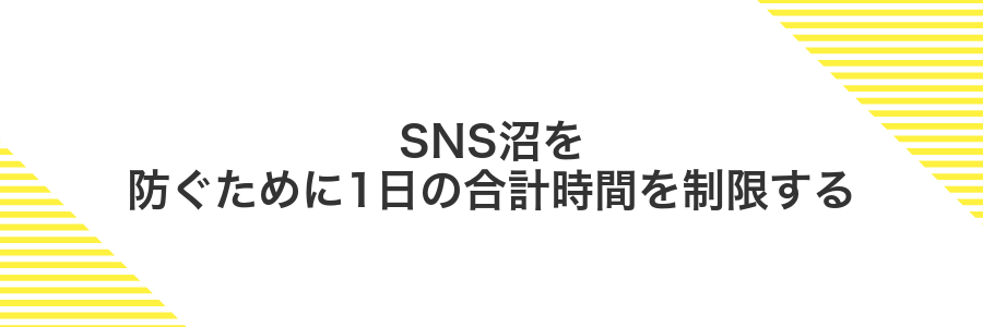 SNS沼を防ぐために1日の合計時間を制限する