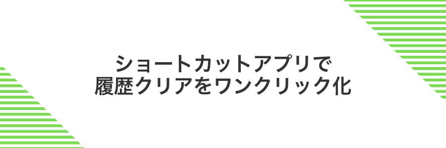 ショートカットアプリで履歴クリアをワンクリック化