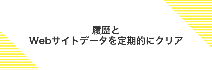 履歴とWebサイトデータを定期的にクリア