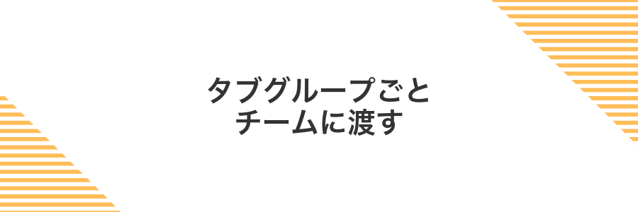タブグループごとチームに渡す