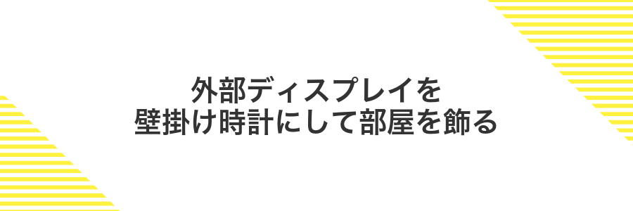 外部ディスプレイを壁掛け時計にして部屋を飾る