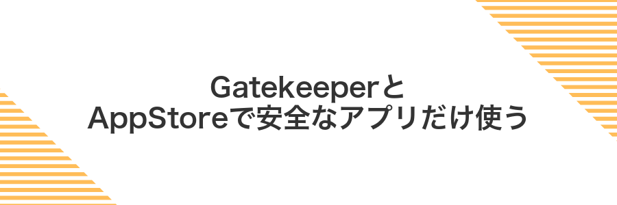 GatekeeperとAppStoreで安全なアプリだけ使う
