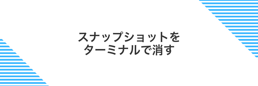 スナップショットをターミナルで消す