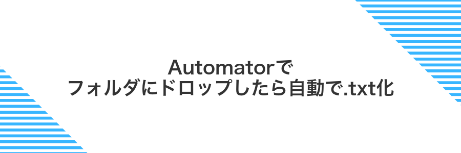Automatorでフォルダにドロップしたら自動で.txt化