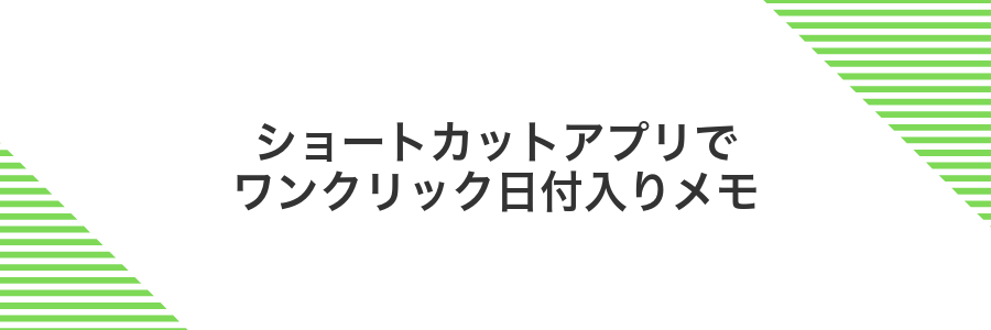 ショートカットアプリでワンクリック日付入りメモ