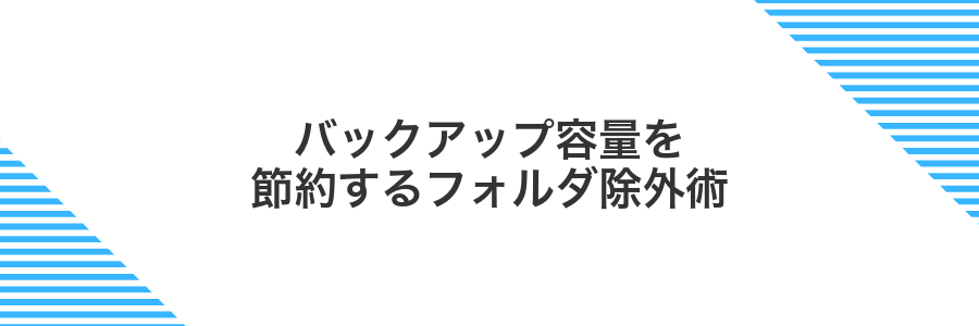 バックアップ容量を節約するフォルダ除外術