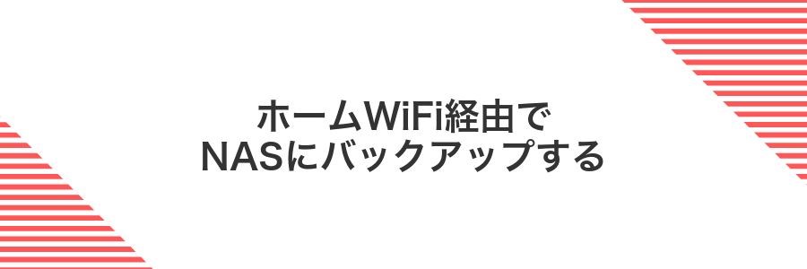 ホームWiFi経由でNASにバックアップする
