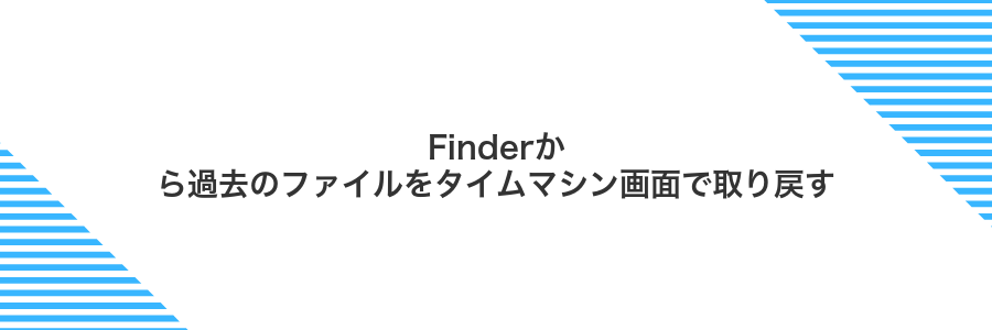 Finderから過去のファイルをタイムマシン画面で取り戻す