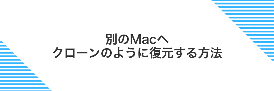 別のMacへクローンのように復元する方法