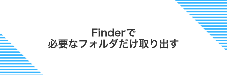 Finderで必要なフォルダだけ取り出す