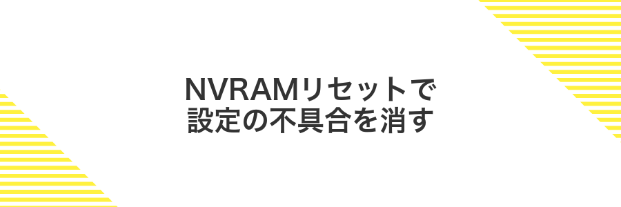 NVRAMリセットで設定の不具合を消す