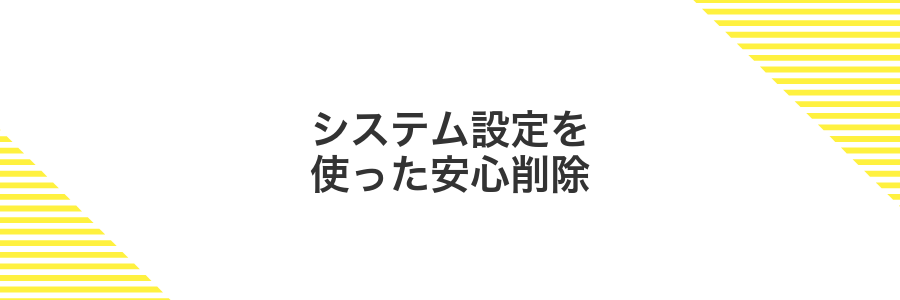 システム設定を使った安心削除