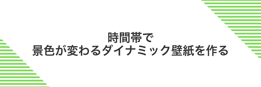 時間帯で景色が変わるダイナミック壁紙を作る