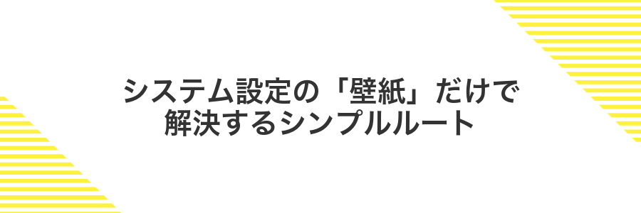システム設定の「壁紙」だけで解決するシンプルルート