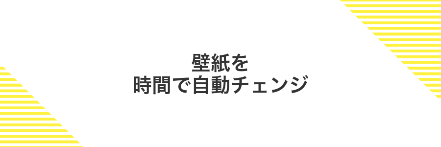 壁紙を時間で自動チェンジ
