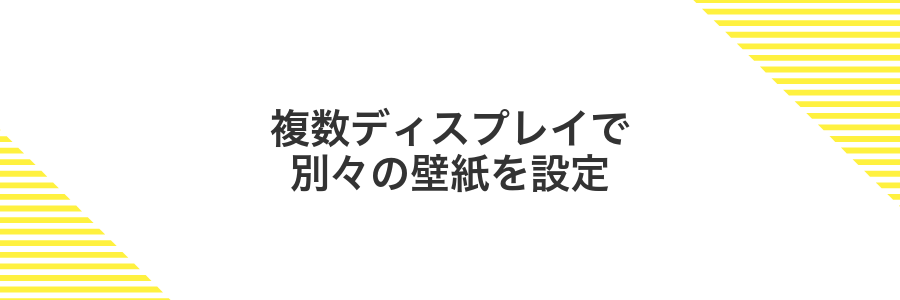 複数ディスプレイで別々の壁紙を設定