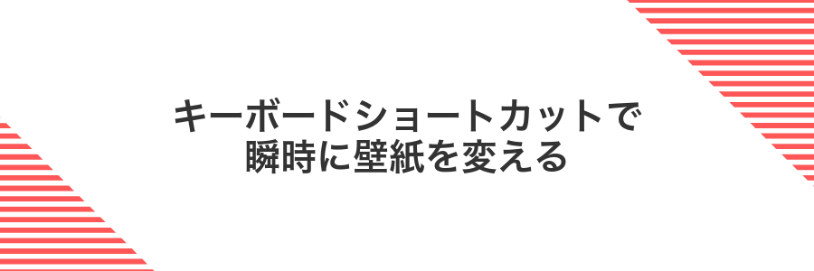 キーボードショートカットで瞬時に壁紙を変える