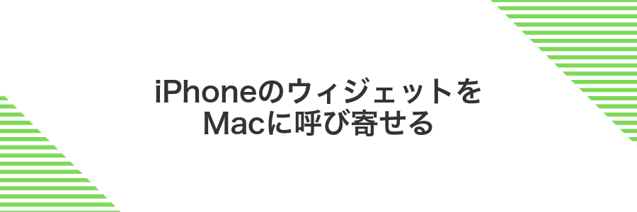 iPhoneのウィジェットをMacに呼び寄せる