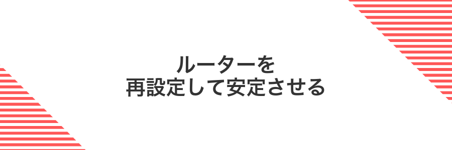 ルーターを再設定して安定させる