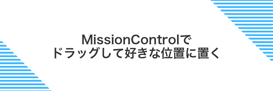 MissionControlでドラッグして好きな位置に置く