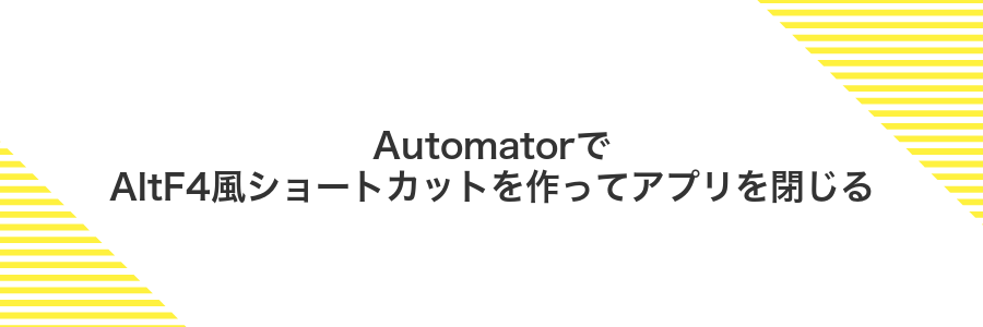 AutomatorでAltF4風ショートカットを作ってアプリを閉じる