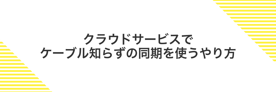 クラウドサービスでケーブル知らずの同期を使うやり方