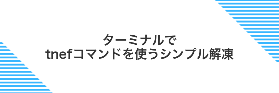 ターミナルでtnefコマンドを使うシンプル解凍