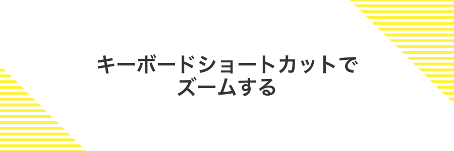 キーボードショートカットでズームする