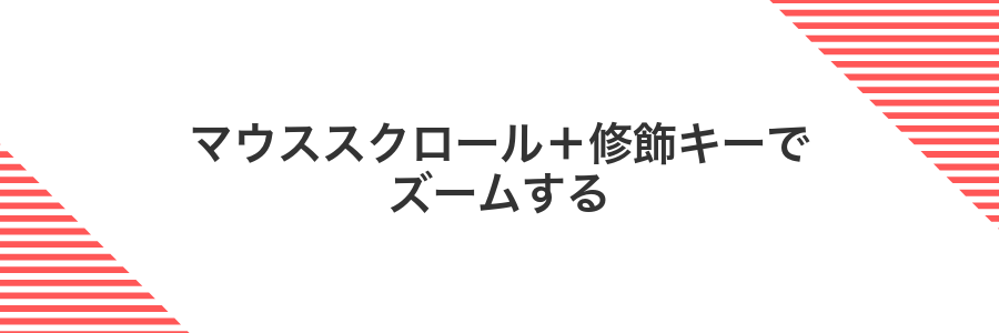 マウススクロール+修飾キーでズームする