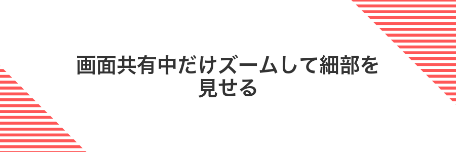 画面共有中だけズームして細部を見せる